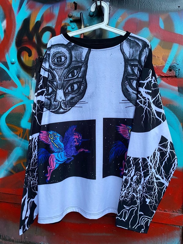 Лонгслив BF WorldWide - Print collage 4 01334 - фото 2775