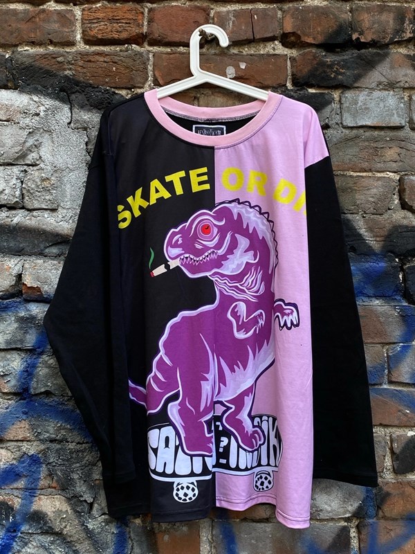 Лонгслив BF WorldWide - Skate or Die Black/Rose 01900 - фото 2787