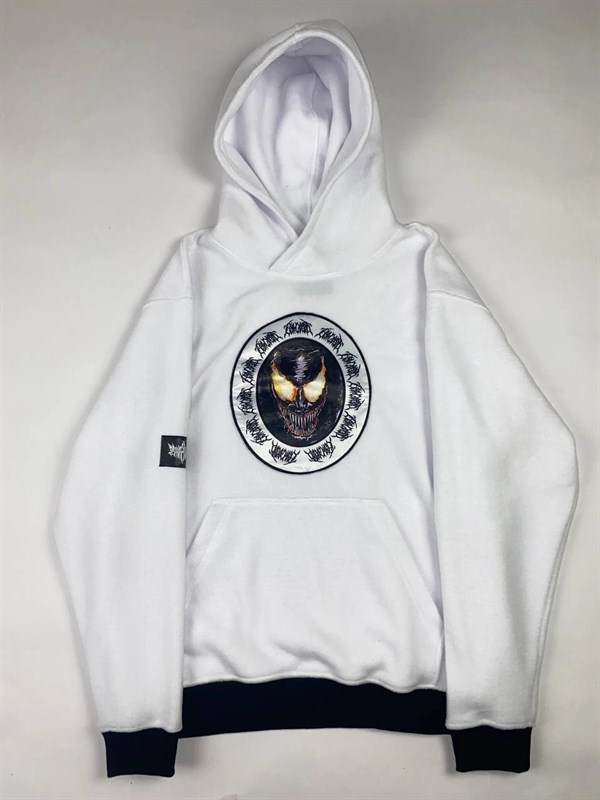 Флисовый Худи  BF WorldWide - Venom White 01875 - фото 3429