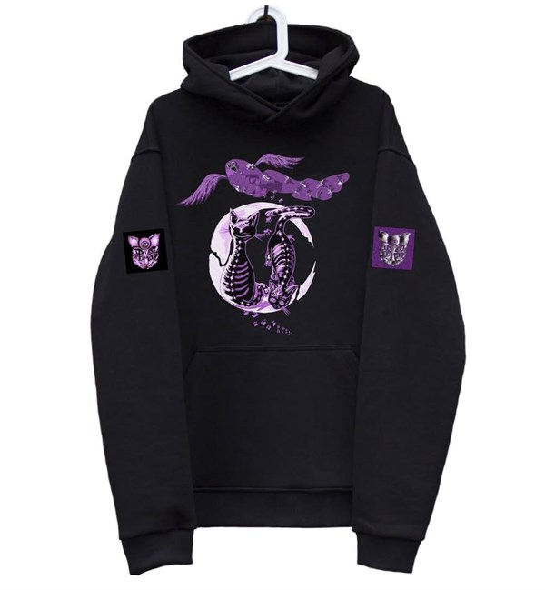 Худи BF WorldWide - Moon Cat Purple 14272 - фото 6780