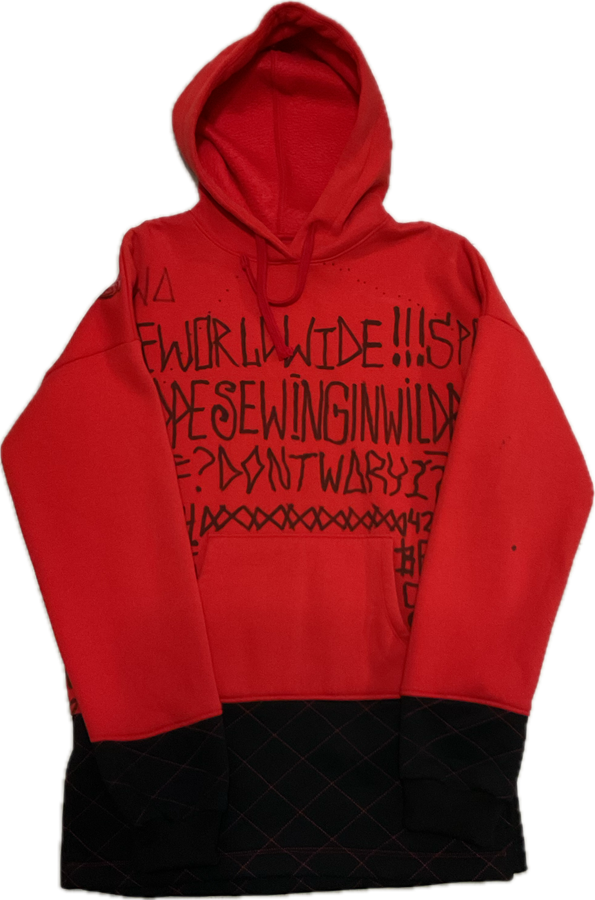 Удлиненное худи BF RED 012 14367 - фото 7244