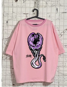 Оверсайз футболка BF WorldWide - Venom Pink 01595