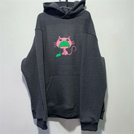 Худи BF WorldWide - PLUG CAT Gray 00035