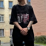 Оверсайз футболка BF WorldWide - P SIDE Hood 02436 - фото 2938